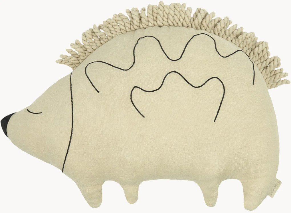 Detský vyšívaný vankúš z francúzskeho ľanu Enzo the Hedgehog