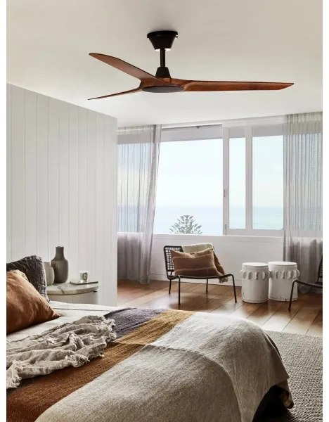 Lucci Air 21321749 - Stropný ventilátor ABYSS pr. 142 cm IP66 hnedá + DO