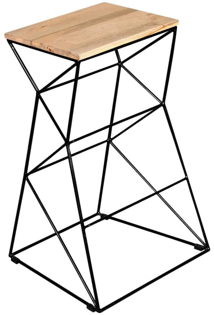 vidaXL Barová stolička, mangový masív