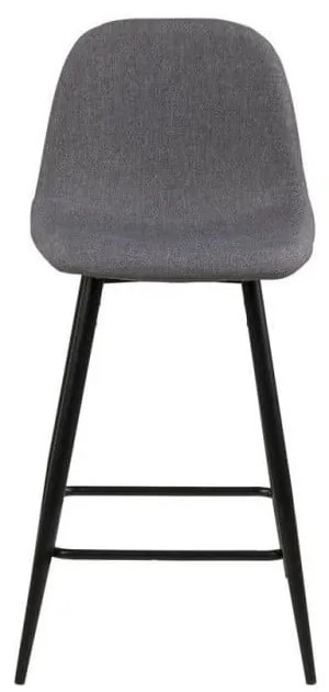 Svetlosivé čalúnené barové stoličky v súprave 2 ks (výška sedadla 65 cm) Wilma – Actona