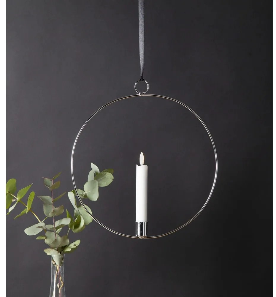 Svetelná dekorácia v striebornej farbe Flamme Ring – Star Trading