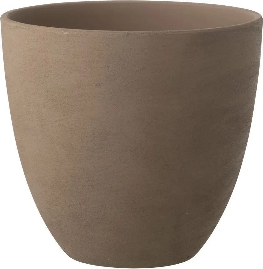 Biely antik keramický obal na kvetináč Larigge L - Ø 30*29 cm