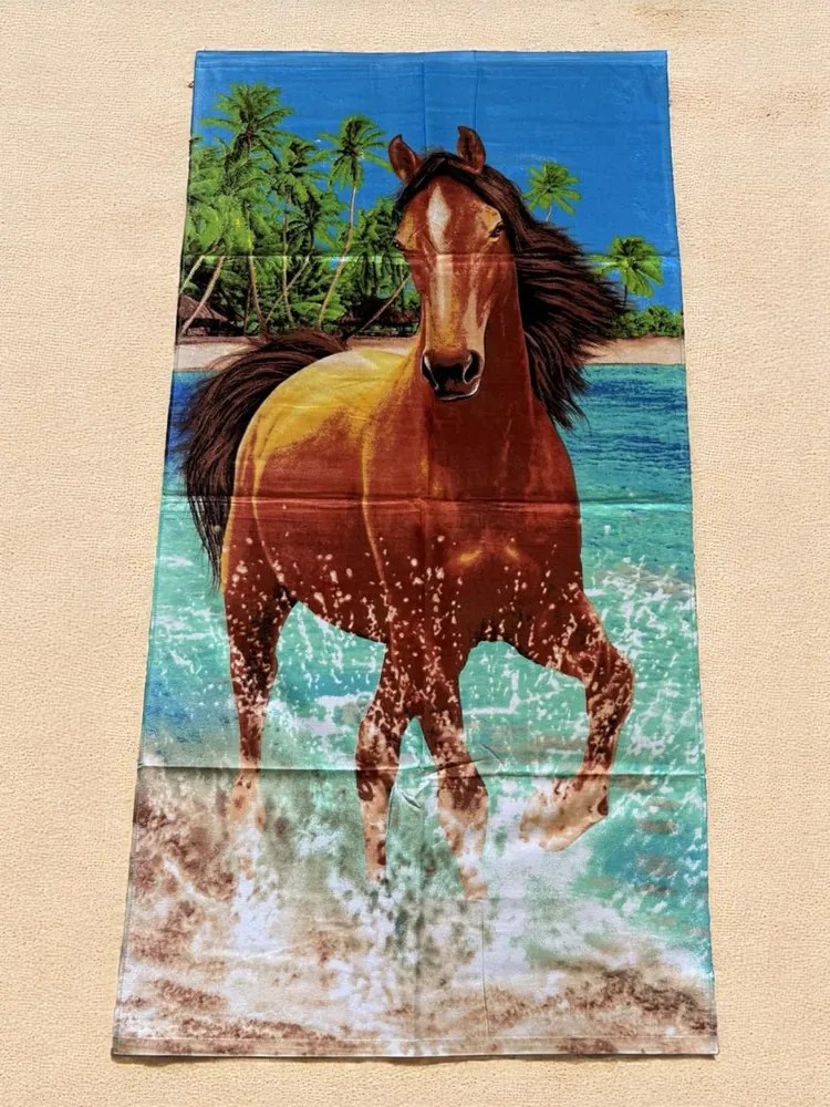Plážová osuška FUNNY HORSE 70x140 cm