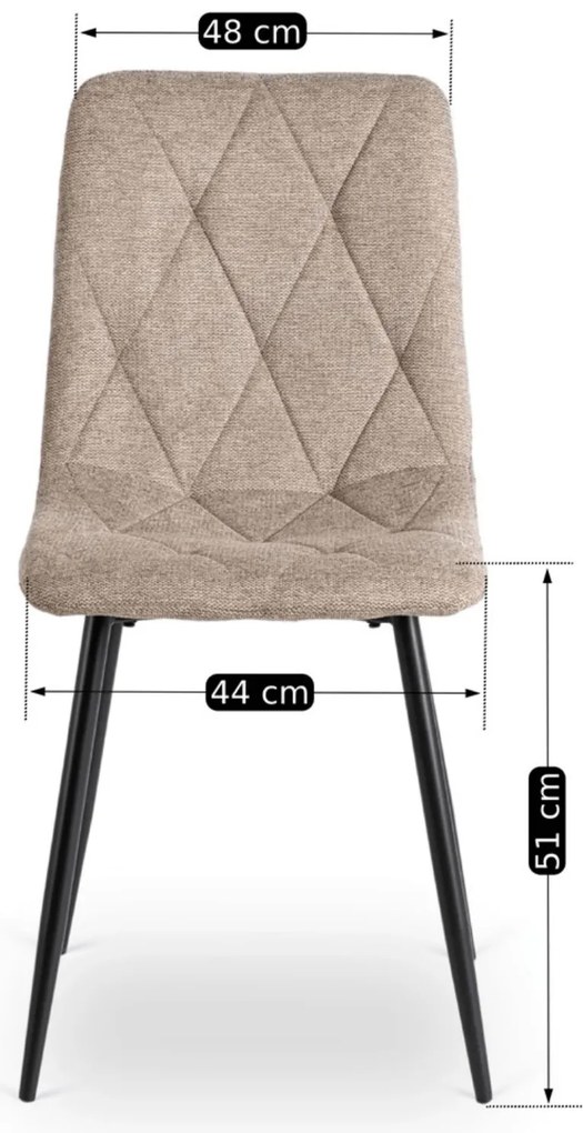 PROXIMA.store - Čalúnená jedálenská stolička ROBIN 2 FARBA: čierna