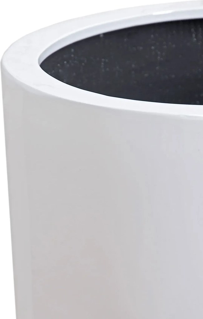 Kvetináč CITY, sklolaminát, výška 80 cm, biely lesk