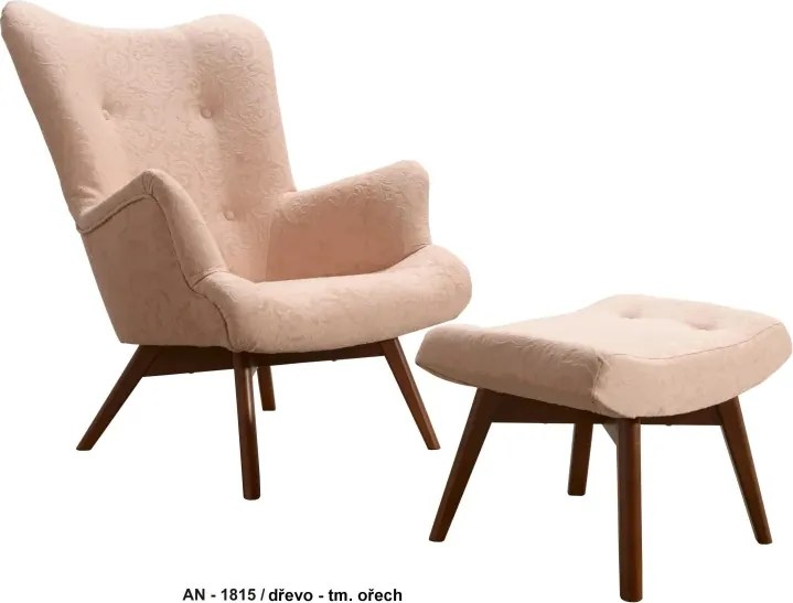 Kreslo Grande s podnožkou, Falcon23 / orech