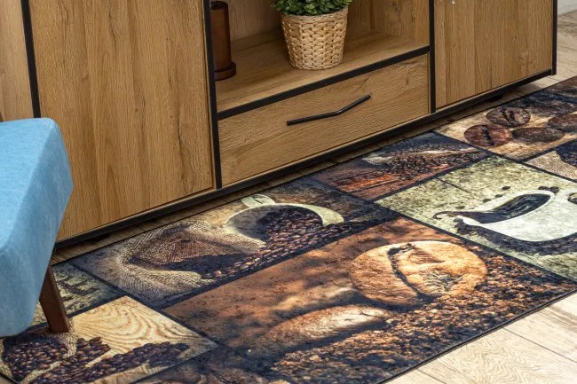 Protišmykový koberec / behúň ANDRE 50090 hnedý