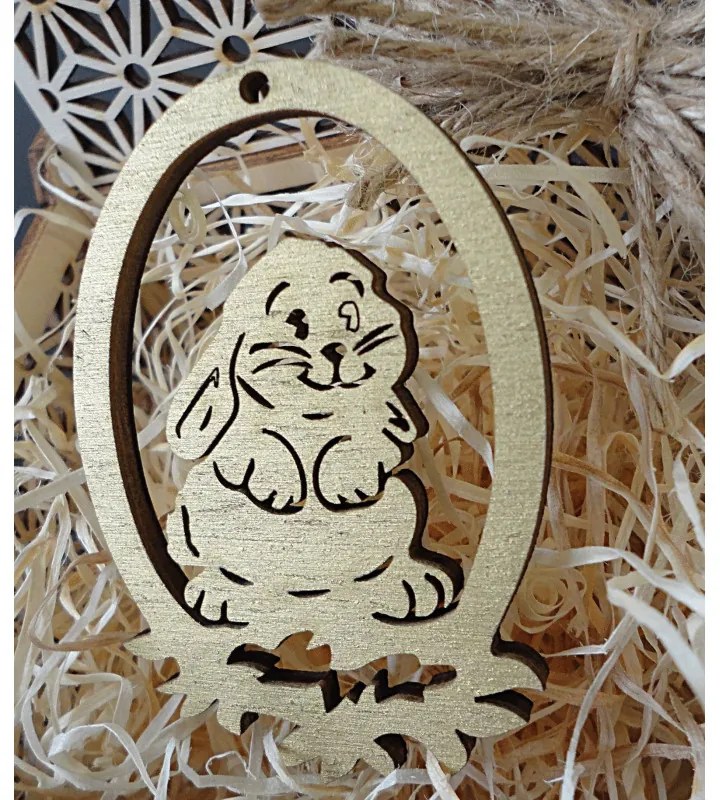 vyrezávaná veľkonočná ozdoba zajac z dreva I SENTOP PR0036