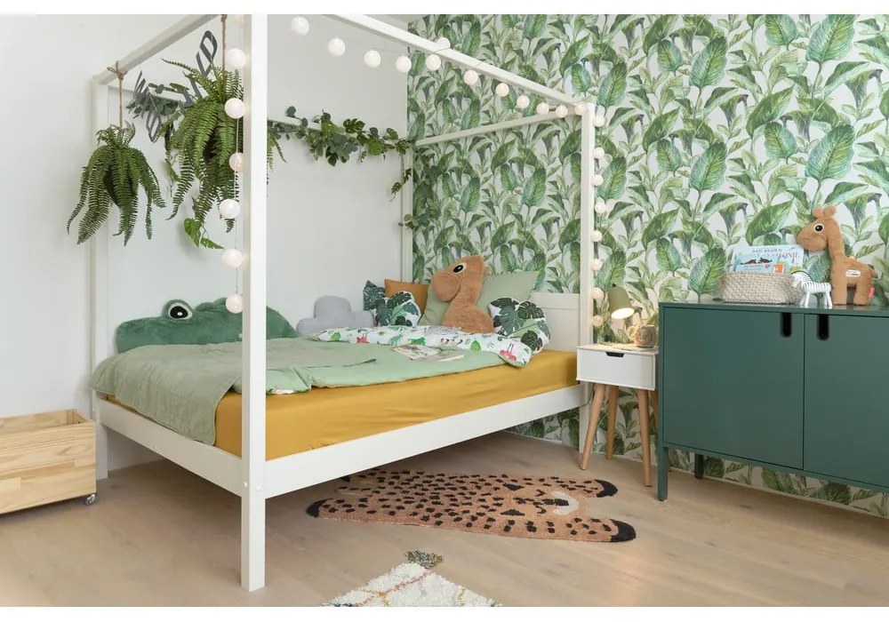 Biela detská posteľ 140x200 cm PINO CANOPY – Vipack