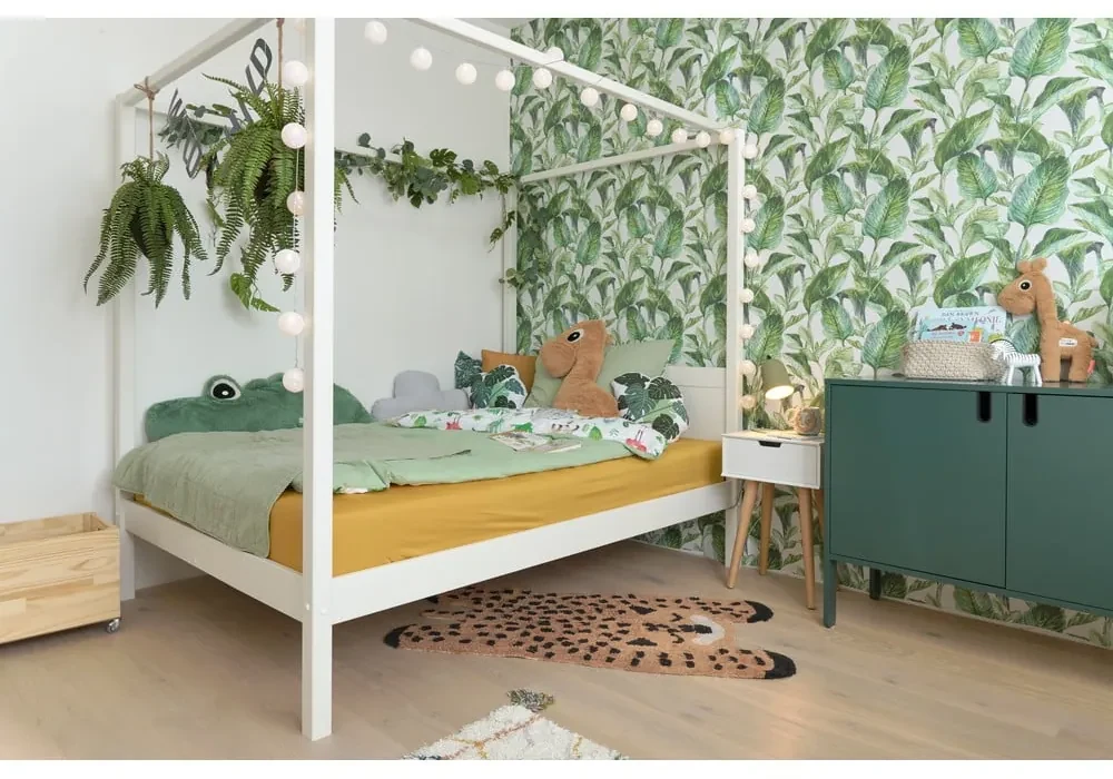 Biela detská posteľ 140x200 cm PINO CANOPY – Vipack