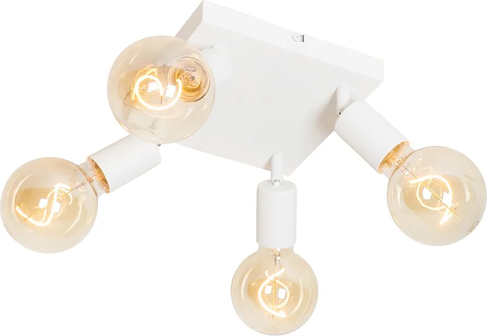 Moderné bodové svetlo biele štvorcové 4-svetlo - Facil