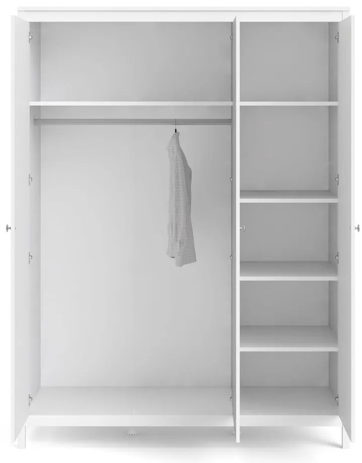 Biela šatníková skriňa 150x199 cm Madrid – Tvilum