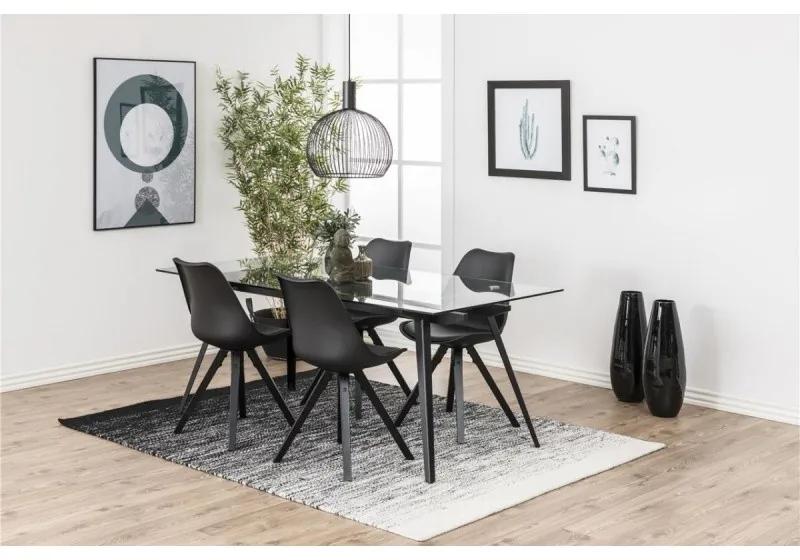 Jedálenský stôl Monti 180 x 90 cm čierny