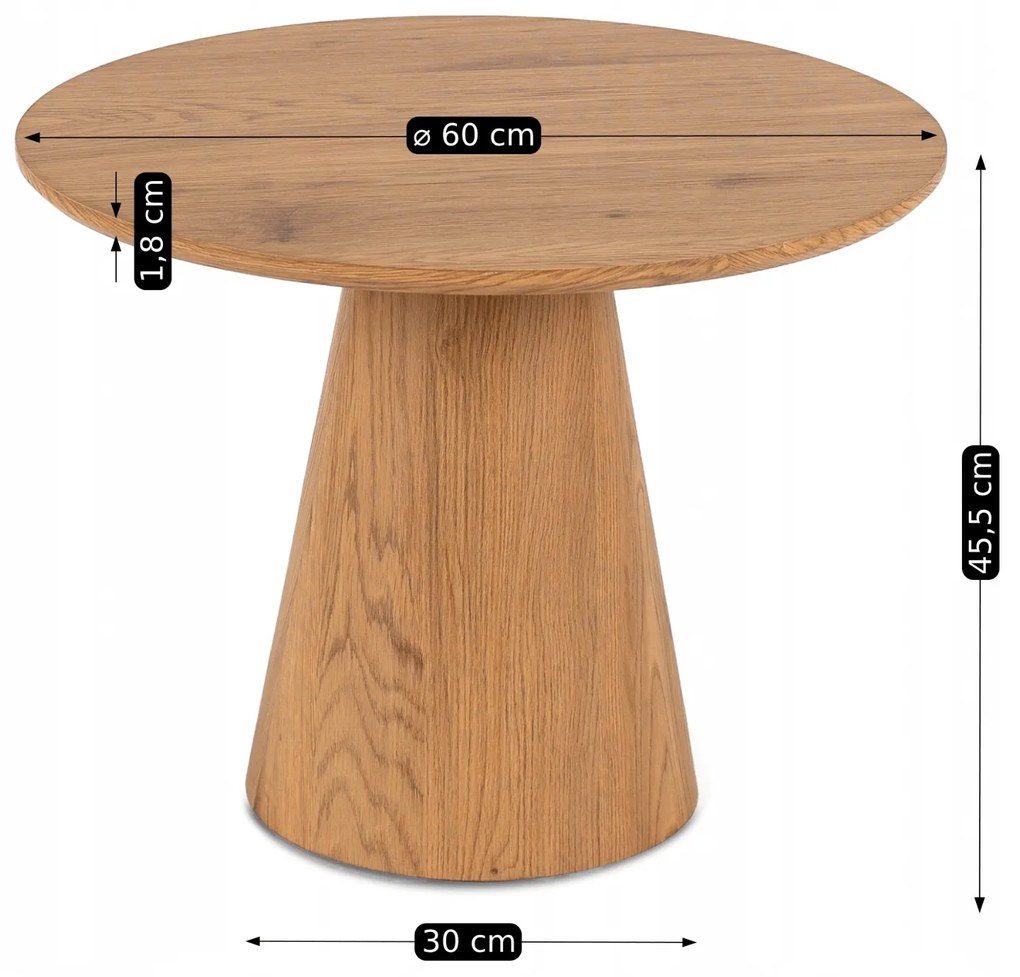 PROXIMA.store - Okrúhly konferenčný stolík CARLY FARBA: čierna