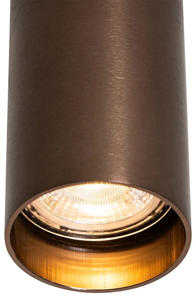 Inteligentný povrchový reflektor tmavý bronz vrátane Wifi GU10 50 mm - Tuba