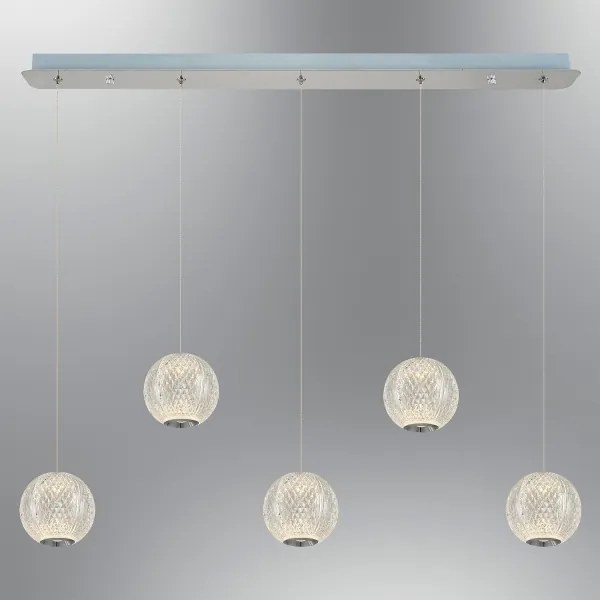 LED luster na lanku CREMONA 5xLED/5W/230V 3000K matný chróm