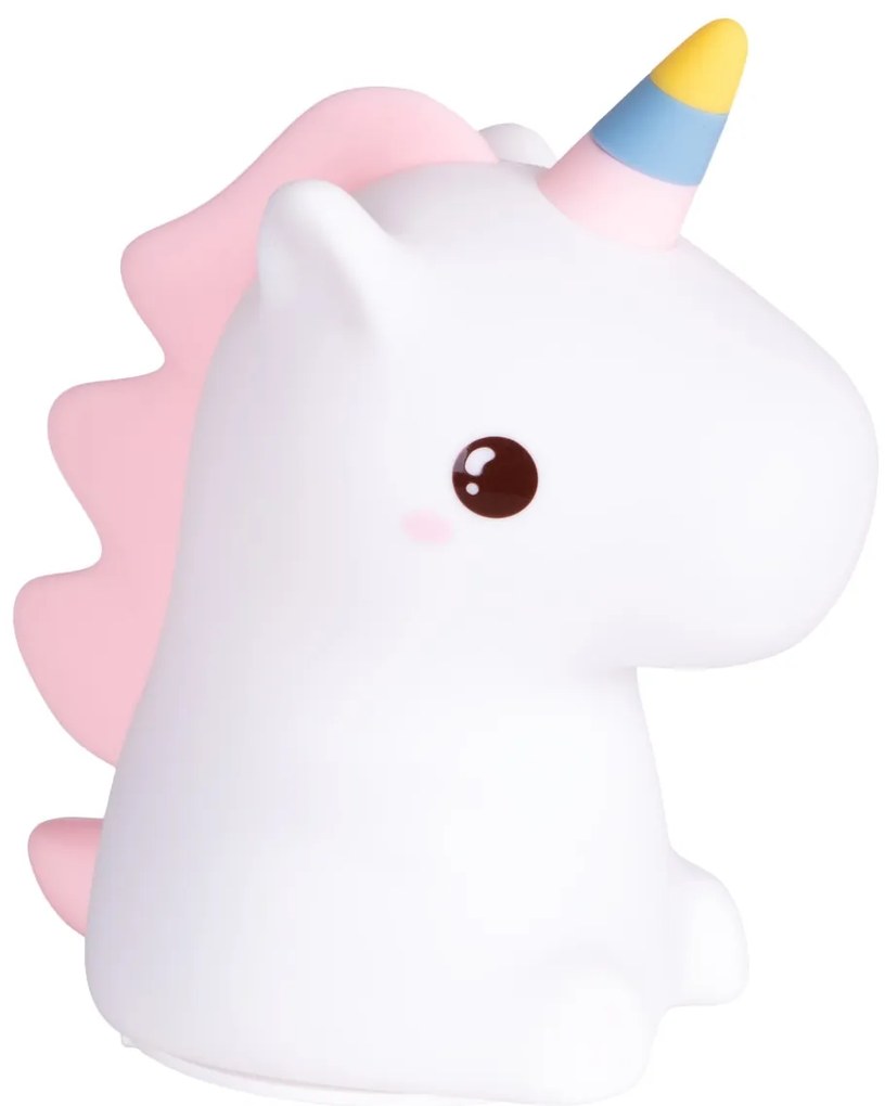 Detská stolná LED lampa Unicorn biela