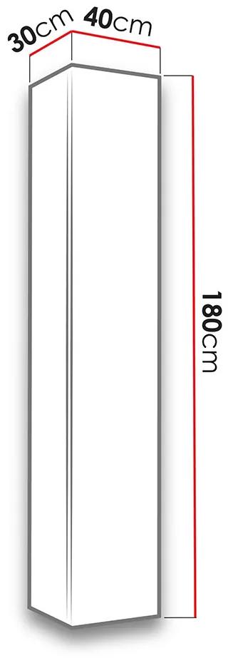 Vysoká závesná skrinka Zylia 180 (šedý + šedý lesk). Vlastná spoľahlivá doprava až k Vám domov. 1053749