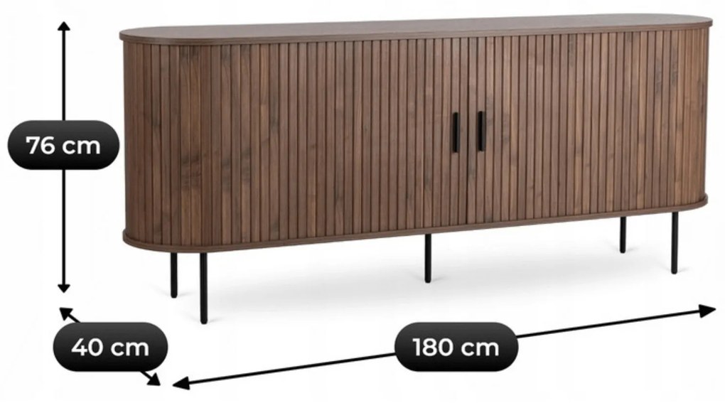 Skrinka Trisha 180 (orech) . Akcia -21%. Vlastná spoľahlivá doprava až k Vám domov. 1129122