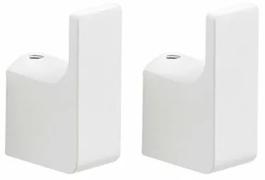 GEDY PI2702 Pirenei háčik, balenie 2 ks, biela mat
