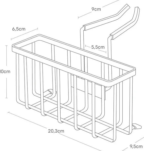 Závesný kovový držiak na hubku – YAMAZAKI