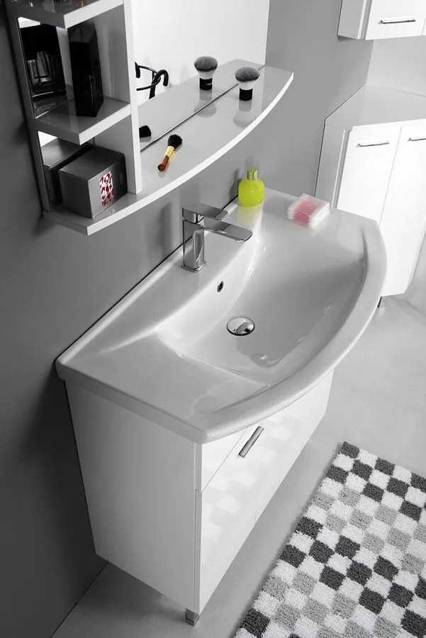 Aqualine Aqualine, ZERO 86 keramické umývadlo nábytkové 86x50cm, biela, 6085