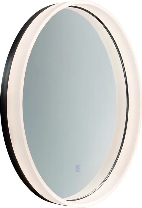 Dotykové nástěnné zrcadlo s LED osvětlením ORION 60 cm černé