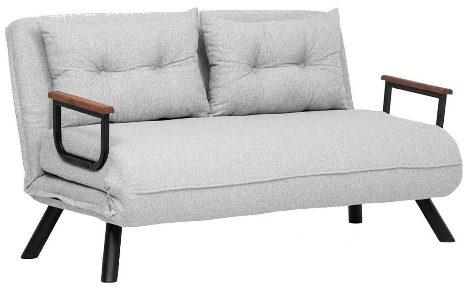 Rozkladacia dvojmiestná pohovka QIRA, sivá