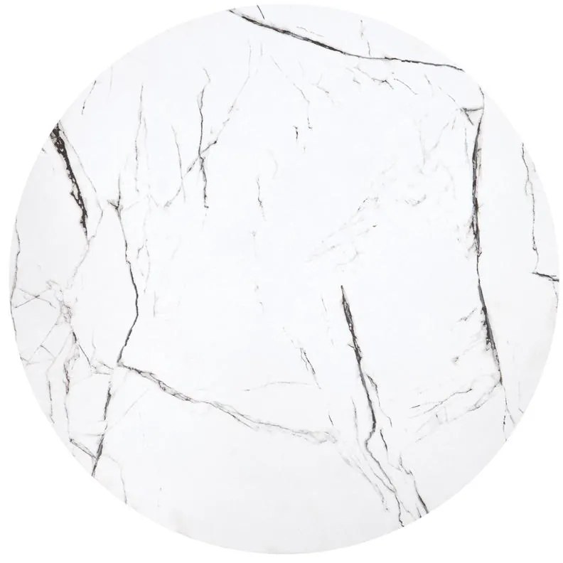 KONFERENČNÝ STOLÍK DAVINO BIELY MRAMOR + ČIERNY