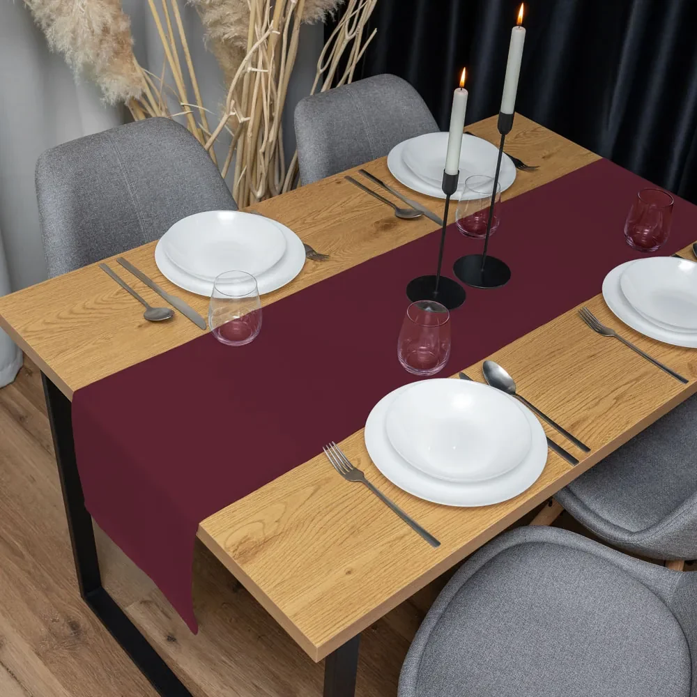 Biante Dekoračný behúň na stôl Rongo RG-085 Tmavá bordó 20x140 cm