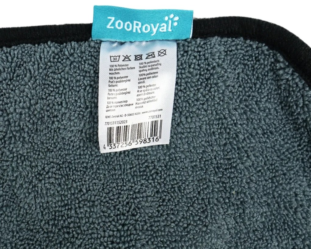 Uterák pre domácich miláčikov ZOOROYAL 80x35 cm sivomodrý