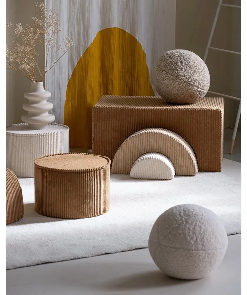 Hnedý menčestrový detský puf – Wigiwama