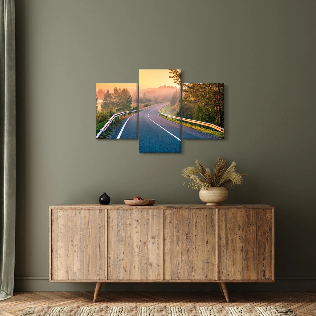 Obraz - Cesta pri východe slnka (90x60 cm)