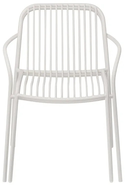 Blomus Záhradná stolička s podrúčkami YUA svetlo šedá 2