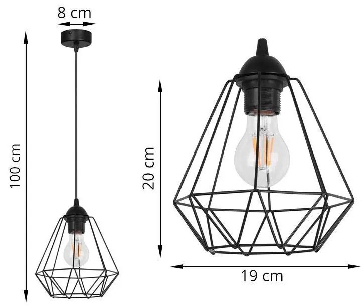 Závesné svietidlo Fusion, 1x drôtené tienidlo (výber z 3 farieb)