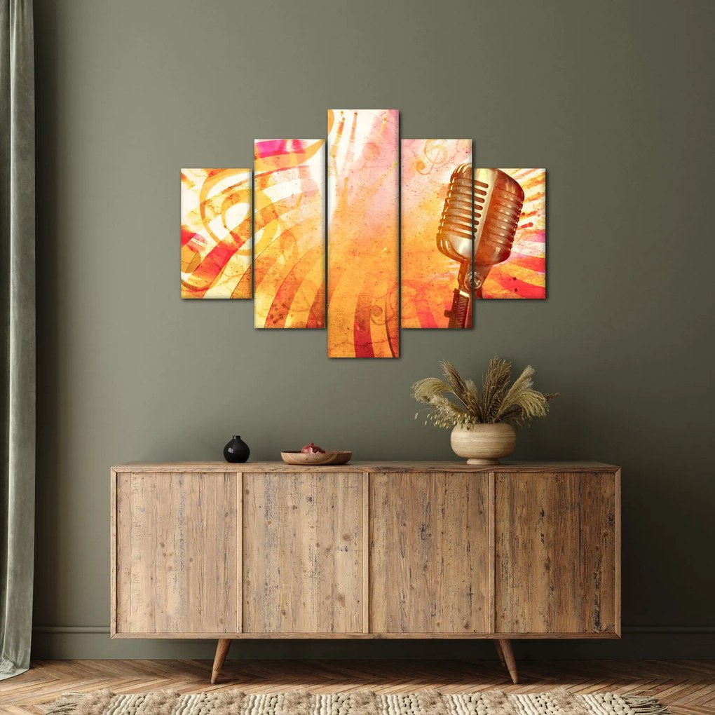 Obraz - Retro mikrofón (150x105 cm)