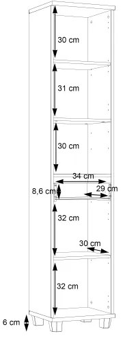 Kúpeľňová skrinka VENOM biela/dub sonoma
