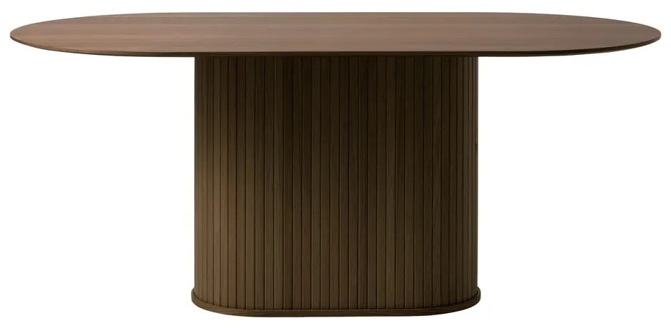 Hnedý jedálenský stôl s doskou v dubovom dekore 95x180 cm Nola – Unique Furniture