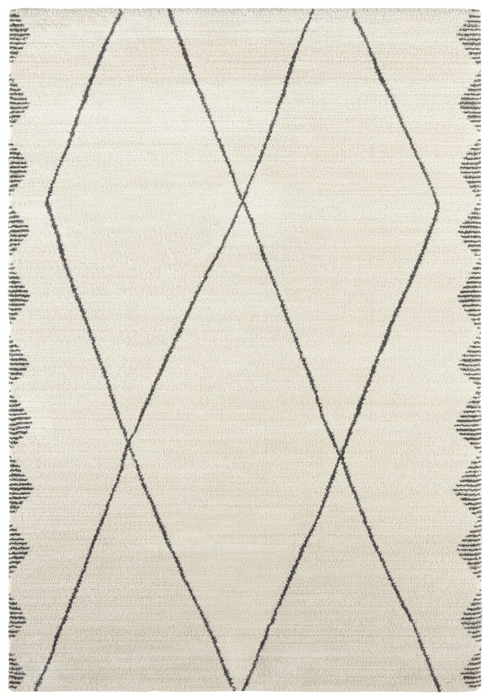 ELLE Decoration 80x150 cm Kusový koberec Glow 103665 Cream/Grey z kolekcie Elle, biela, obývacia izba
