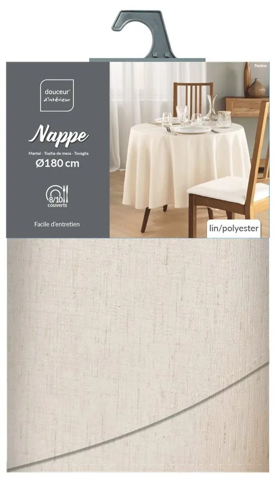 Obrus ø 180 cm Pauline – douceur d'intérieur