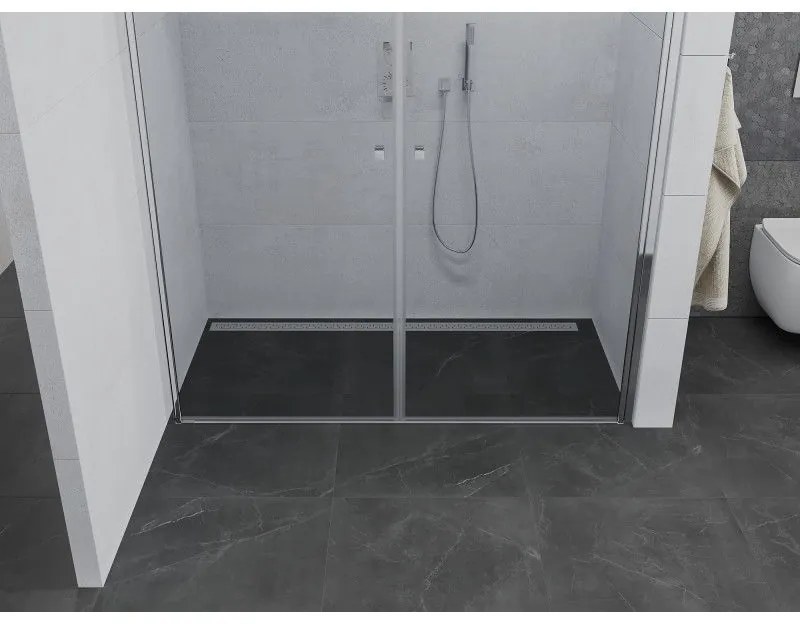 Mexen Pretoria Duo, 2-krídlové sprchové dvere do otvoru 140 cm, 6mm číre sklo, chrómový profil, 852-140-000-02-00