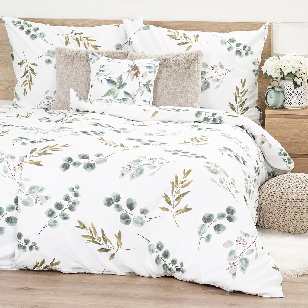 4Home Bavlnené obliečky Eukalyptus, 135 x 200 cm, 80 x 80 cm
