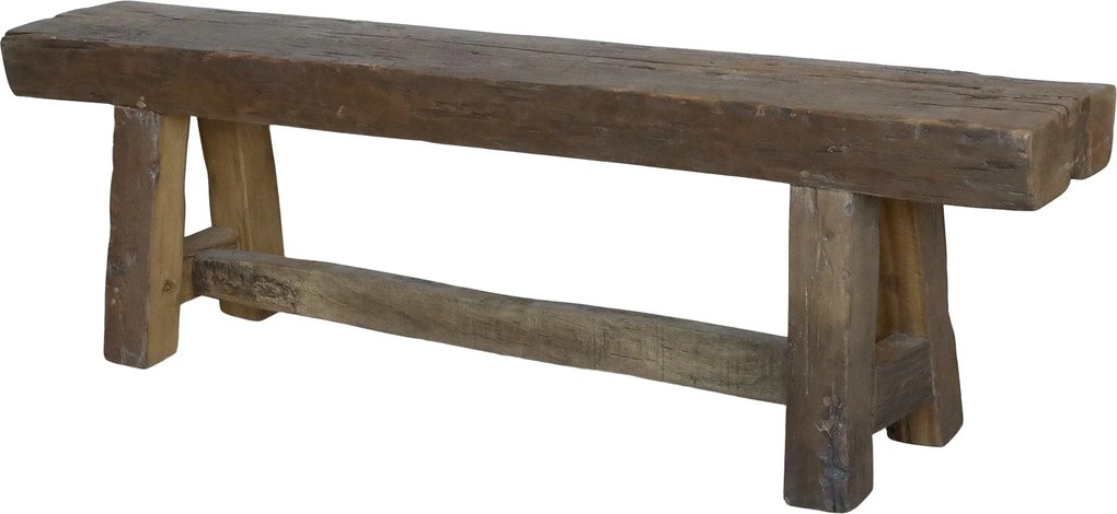 Lavice Grimaud z recyklovaného hnědého dřeva Nature – 150*26*45 cm