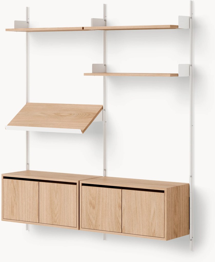 Veľký nástenný regál's úložným priestorom Living