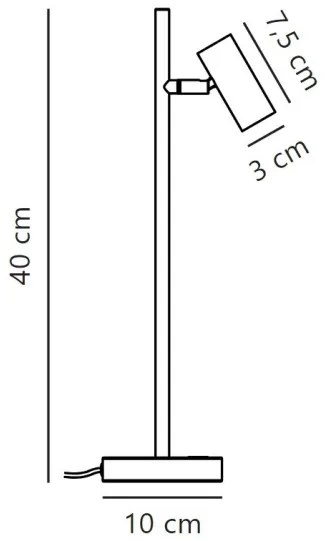 Nordlux - LED Stmievateľná stolná lampa OMARI LED/3,2W/230V čierna