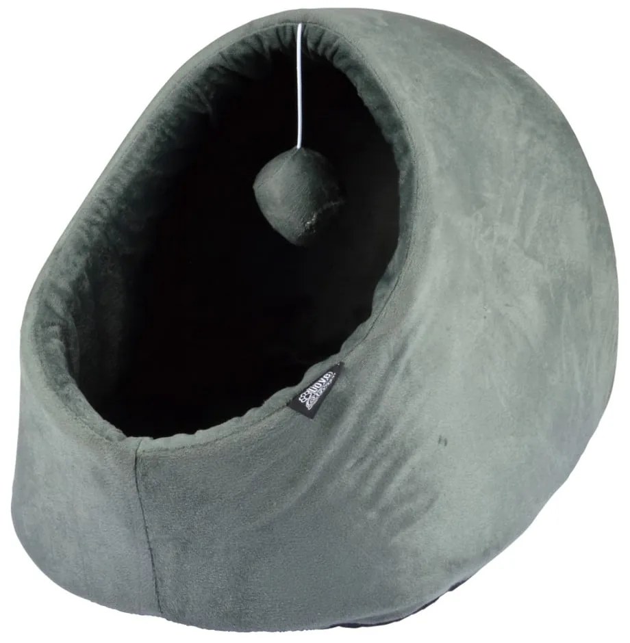 Tmavozelený pelech pre mačku 38x35 cm – Love Story