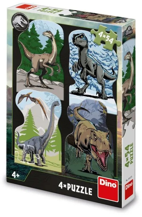 DINO Jurský svet 4x54 puzzle