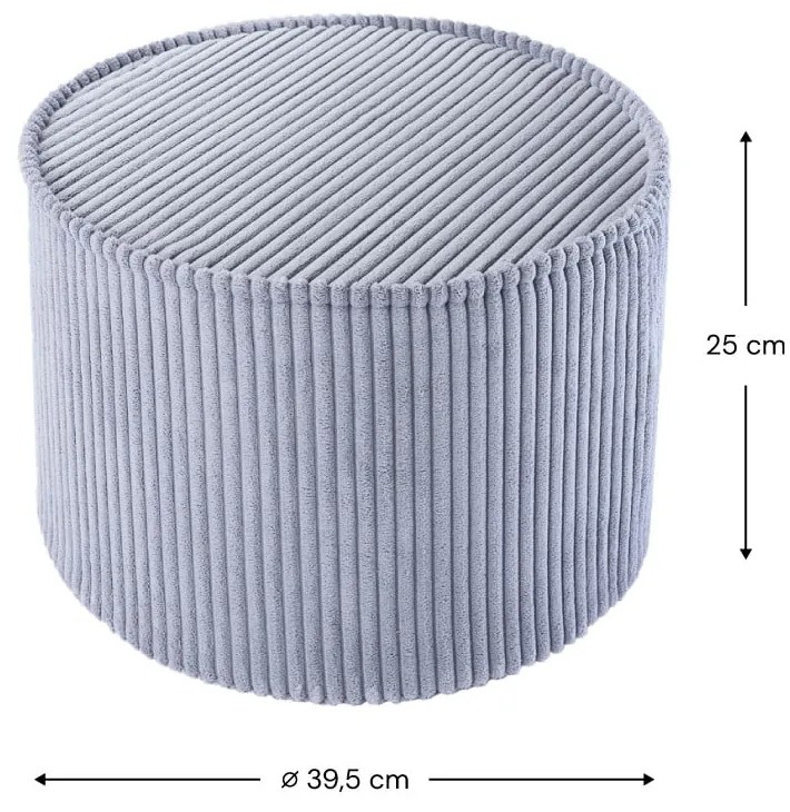 Modrý menčestrový detský puf – Wigiwama