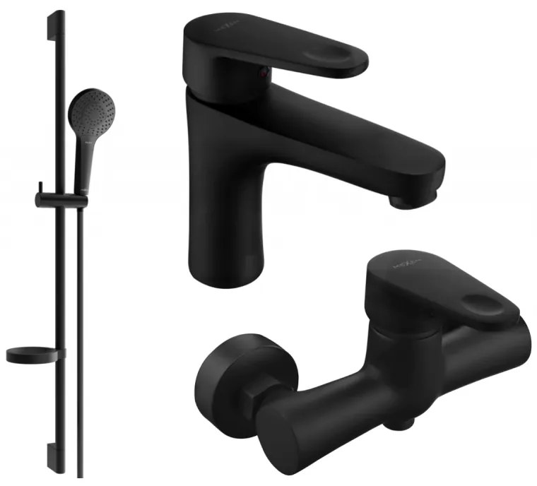 Mexen Kama DS05 sprchový set, čierna - 72504DS05-70