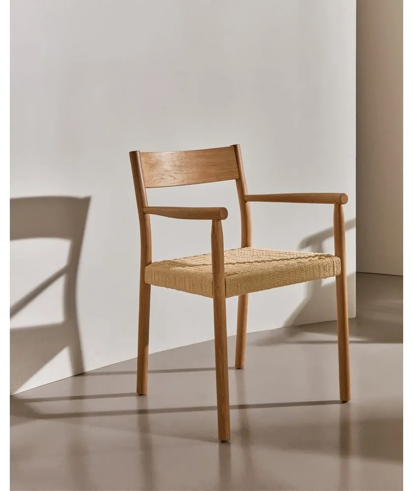 Jedálenská stolička z dubového dreva v prírodnej farbe Yalia – Kave Home